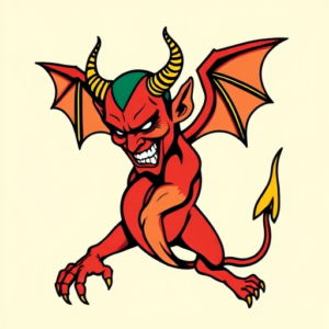 Flash Devil Tattoo