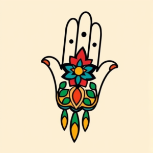 Flash Hamsa Tattoo