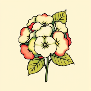 Flash Hydrangea Tattoo