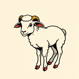 Flash Lamb Tattoo