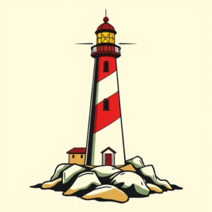 Flash Lighthouse Tattoo