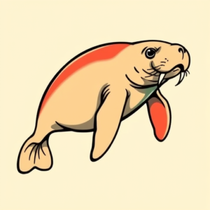 Flash Manatee Tattoo