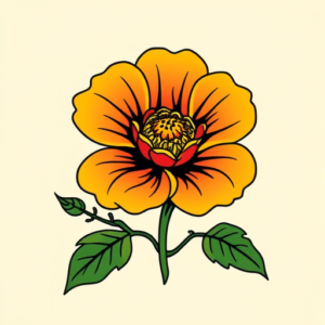 Flash Marigold Tattoo