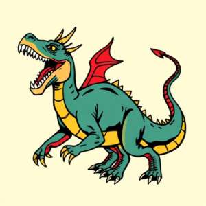 Flash Mythosaur Tattoo