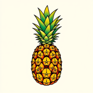 Flash Pineapple Tattoo