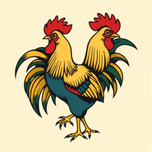 Flash Rooster Tattoo