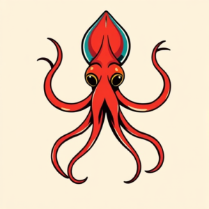 Flash Squid Tattoo