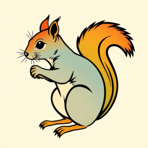 Flash Squirrel Tattoo