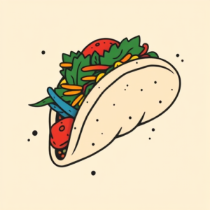 Flash Taco Tattoo