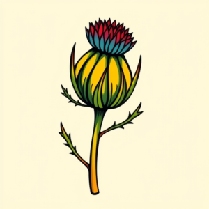 Flash Thistle Tattoo