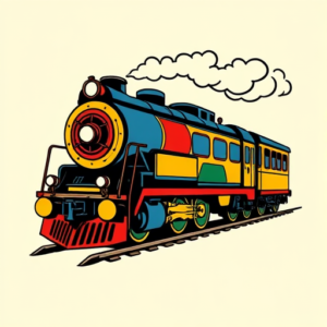 Flash Train Tattoo