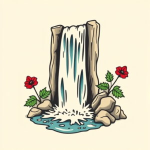 Flash Waterfall Tattoo