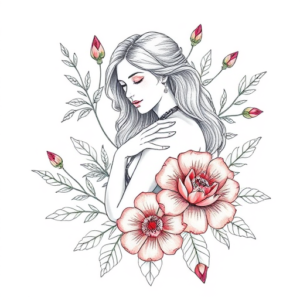 Floral Aphrodite Tattoo