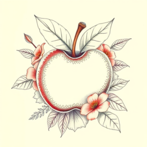 Floral Apple Tattoo