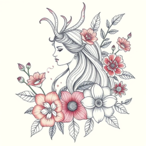 Floral Aquarius Tattoo