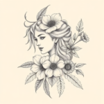 Floral Athena Tattoo