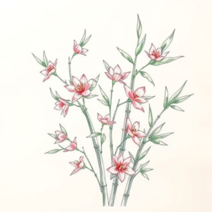 Floral Bamboo Tattoo