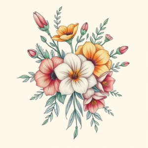 Floral Bouquet Tattoo