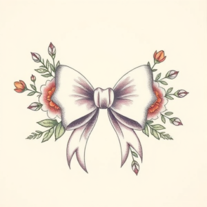 Floral Bow Tattoo