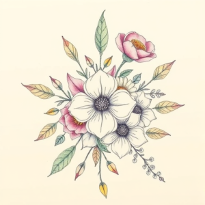 Floral Bullet Tattoo