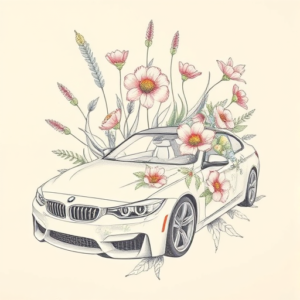 Floral Car Tattoo