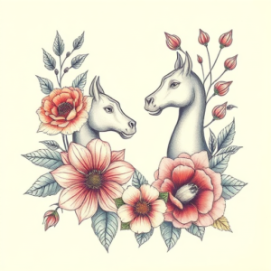Floral Chess Tattoo