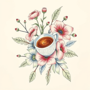 Floral Coffee Tattoo