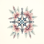 Floral Compass Tattoo