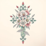 Floral Cross Tattoo