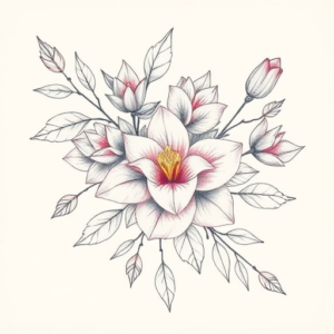 Floral Crystal Tattoo