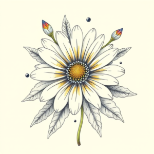 Floral Daisy Tattoo