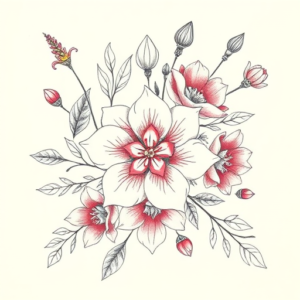 Floral Diamond Tattoo