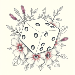 Floral Dice Tattoo