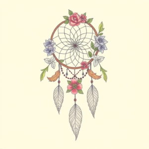 Floral Dreamcatcher Tattoo