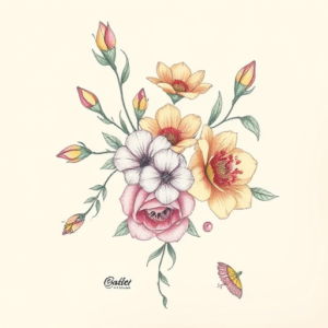 Floral Evangelion Tattoo