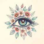 Floral Eye Tattoo