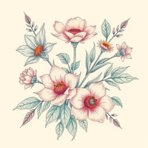 Floral Fallout Tattoo