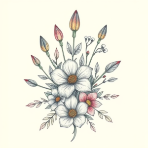 Floral Fingerprint Tattoo