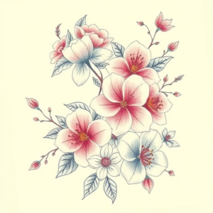 Floral Geisha Tattoo