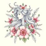 Floral Gemini Tattoo