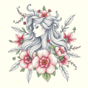 Floral Gemini Tattoo