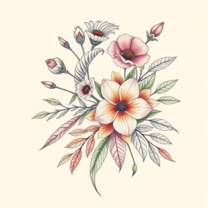 Floral Gladiator Tattoo