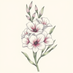Floral Gladiolus Tattoo