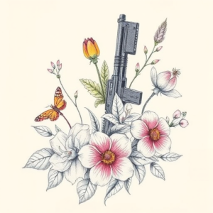 Floral Glock Tattoo