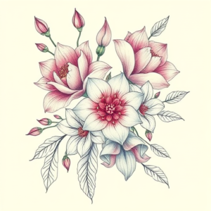 Floral Hannya Tattoo