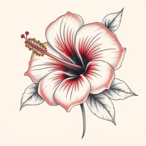 Floral Hibiscus Tattoo