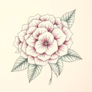 Floral Hydrangea Tattoo
