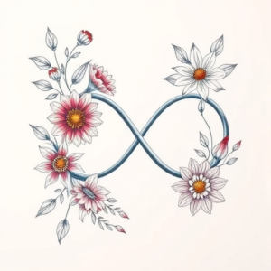 Floral Infinity Tattoo