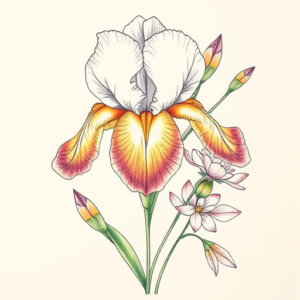 Floral Iris Tattoo