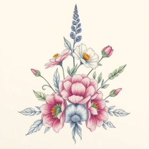 Floral Jigsaw Tattoo